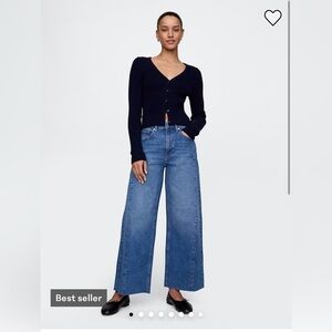 Gap High Rise Stride Wide-Leg Ankle Jeans